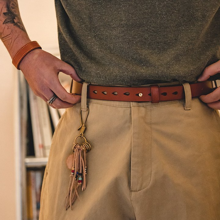 Retro Leather Aging Treatment Vintage Belt