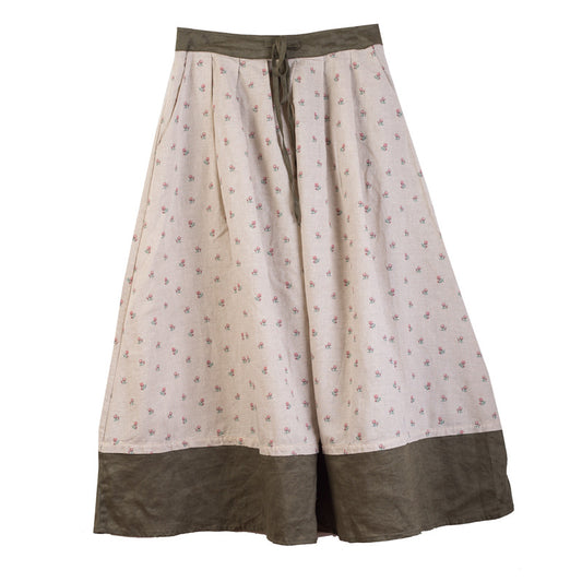 Flower Cotton-linen Loose Skirts Dresses