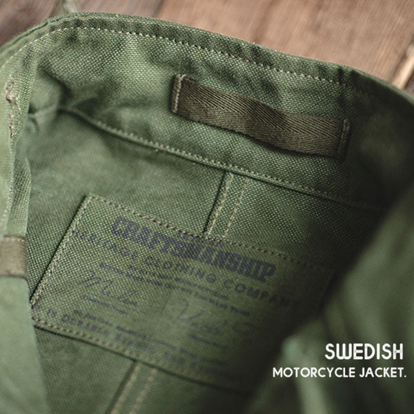 Vintage Green Swedish Motorcycle Jacket Outwear